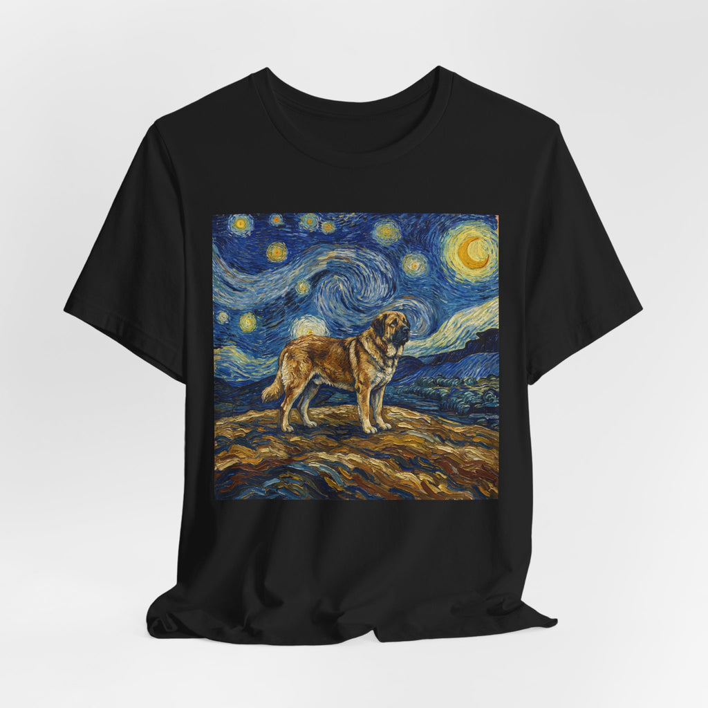 Van Gogh Style Spanish Mastiff T-Shirt — Starry Night Art Print
