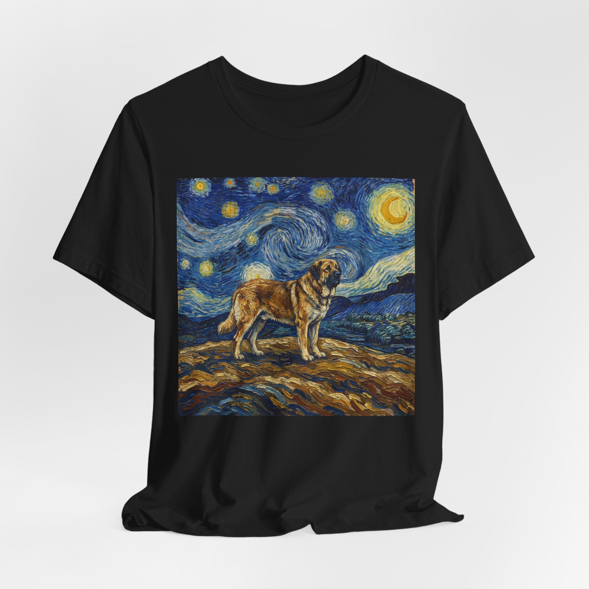 Van Gogh Style Spanish Mastiff T-Shirt — Starry Night Art Print