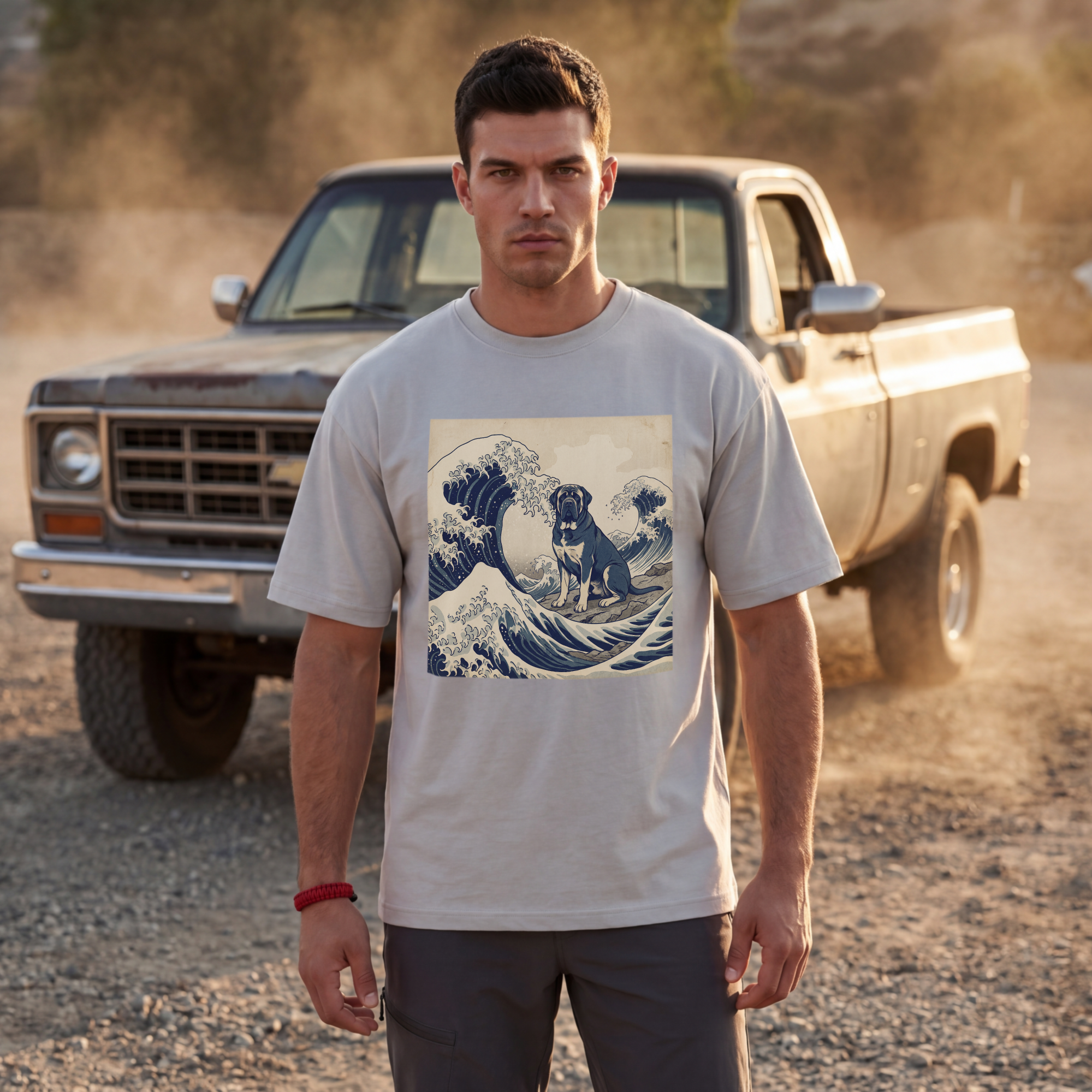 Hokusai Style Mastiff T-Shirt — Great Wave Art Print