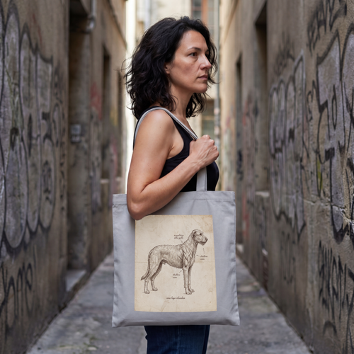 Anatomical Irish Wolfhound Tote Bag – Italian Study Art Print