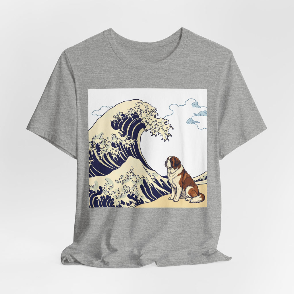Hokusai Style Saint Bernard T-Shirt — Great Wave Art Print