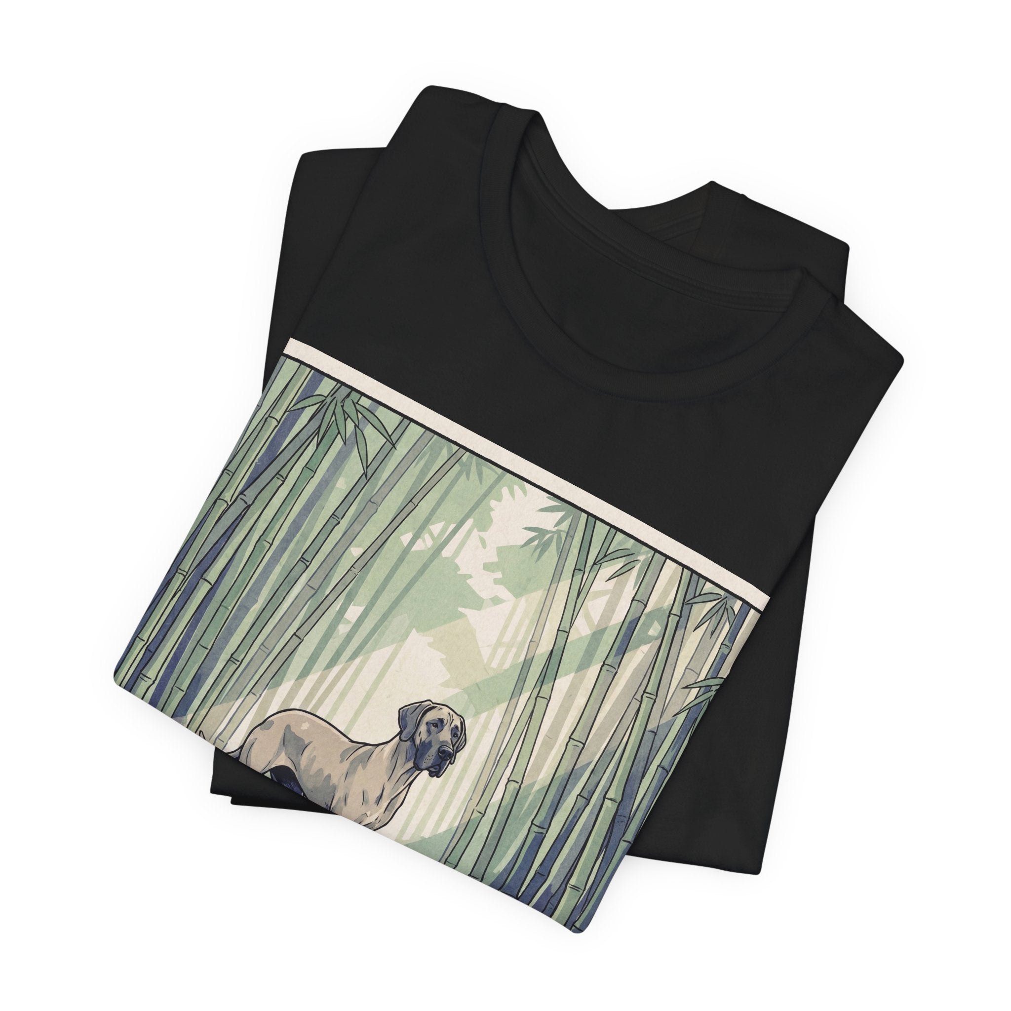 Hiroshige Style Great Dane T-Shirt — Bamboo Forest Art Print