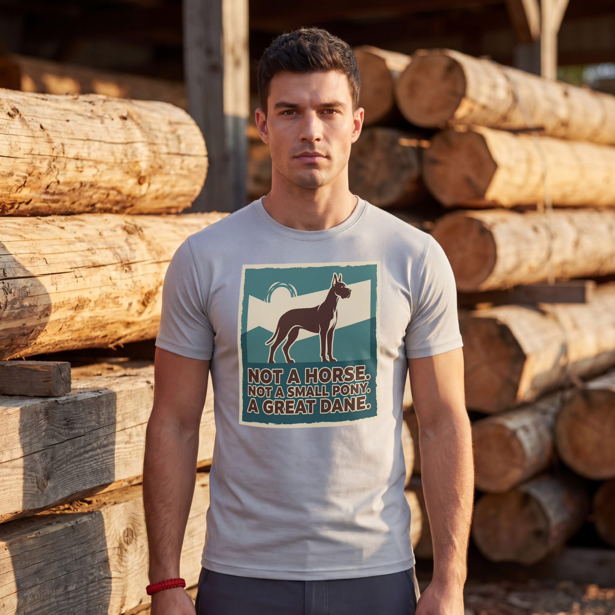 Great Dane T-Shirt — Not A Horse. Not A Small Pony. Vintage Print