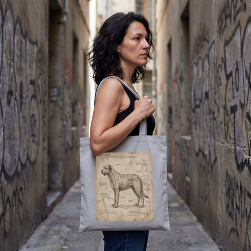Anatomy Blueprint Irish Wolfhound Tote Bag – Vintage Study Art Print