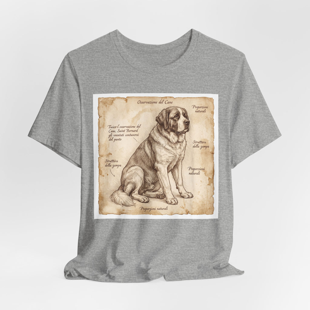 Anatomical Study Saint Bernard T-Shirt — Aged Parchment Art Print
