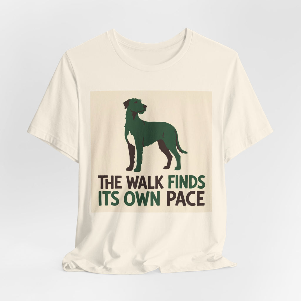 Irish Wolfhound Vintage Retro Art T-Shirt | Forest Green Silhouette