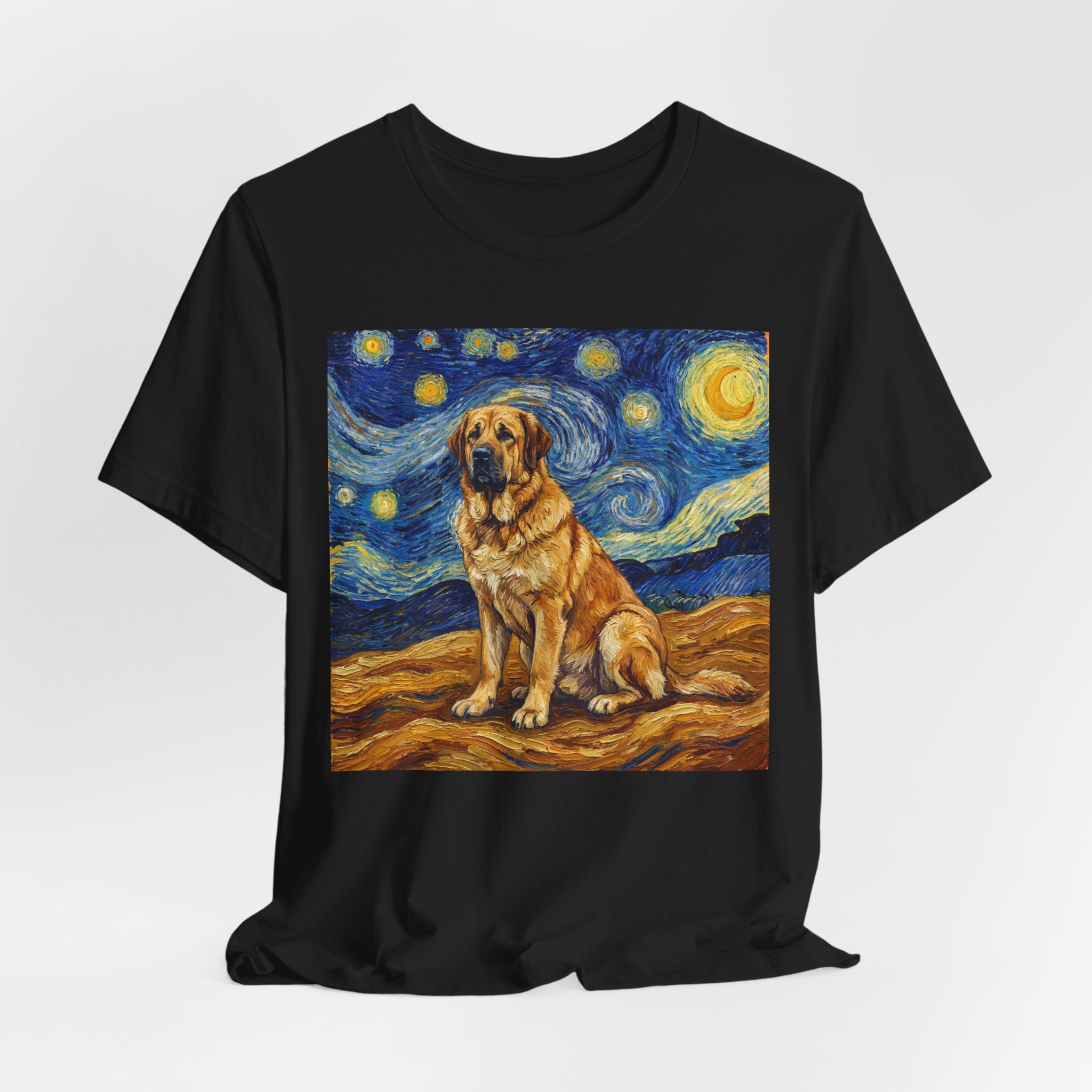 Van Gogh Style Spanish Mastiff T-Shirt — Starry Night Art Print