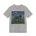 Van Gogh Style Irish Wolfhound T-Shirt — Swirling Storm Field Art Print