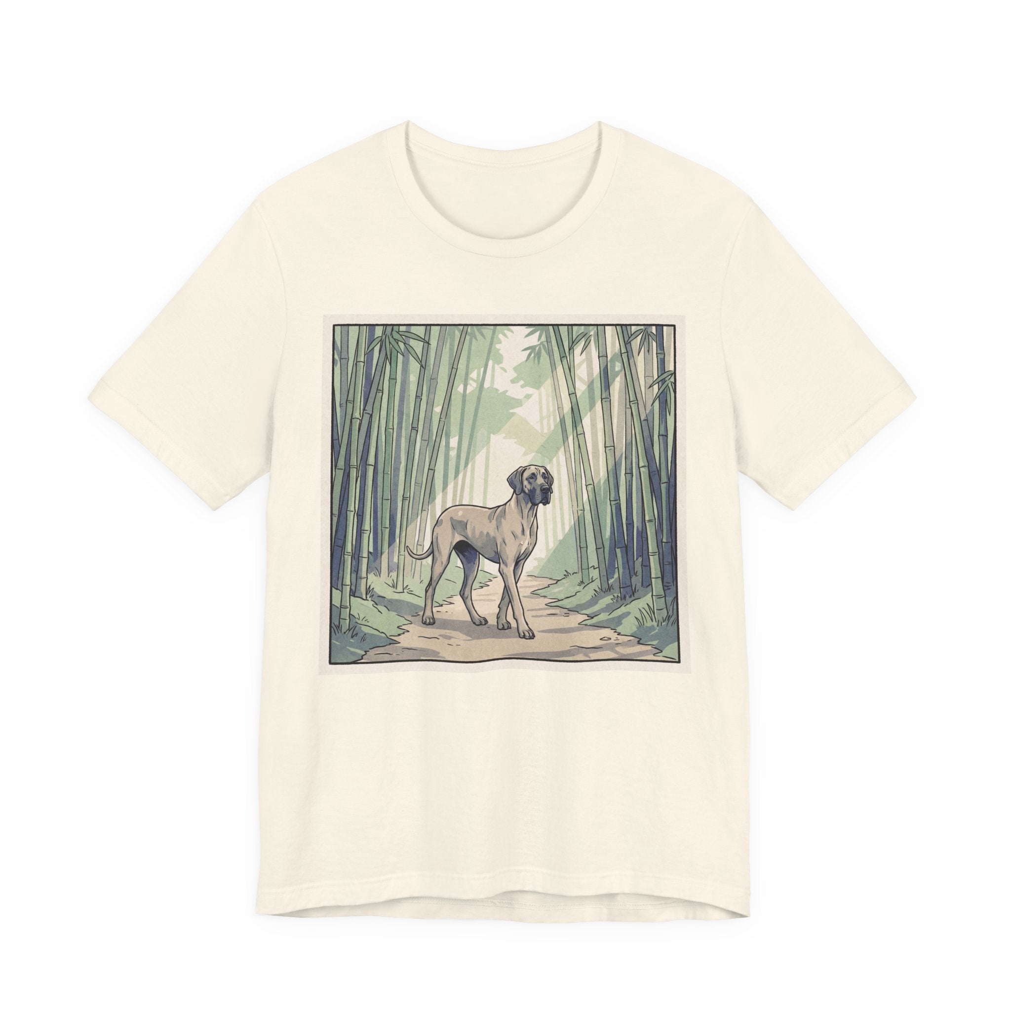 Hiroshige Style Great Dane T-Shirt — Bamboo Forest Art Print