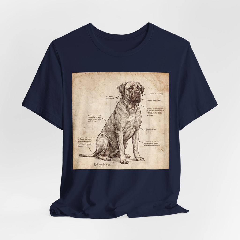 Da Vinci Style Mastiff T-Shirt — Anatomical Parchment Art Print