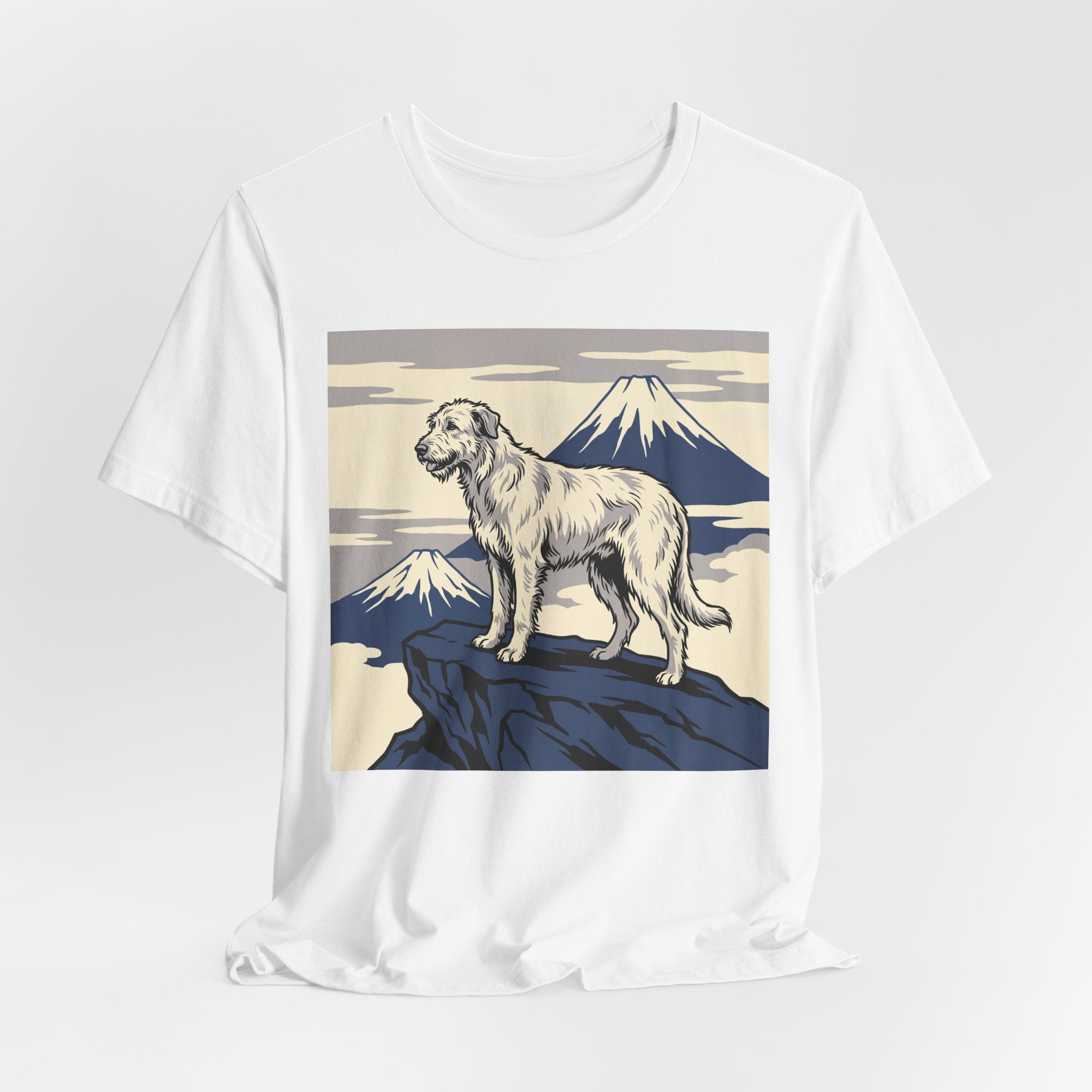 Hokusai Style Irish Wolfhound T-Shirt — Mountain Summit Art Print