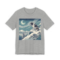 Hiroshige Style Saint Bernard T-Shirt — Snowy Moonlit Summit Art Print