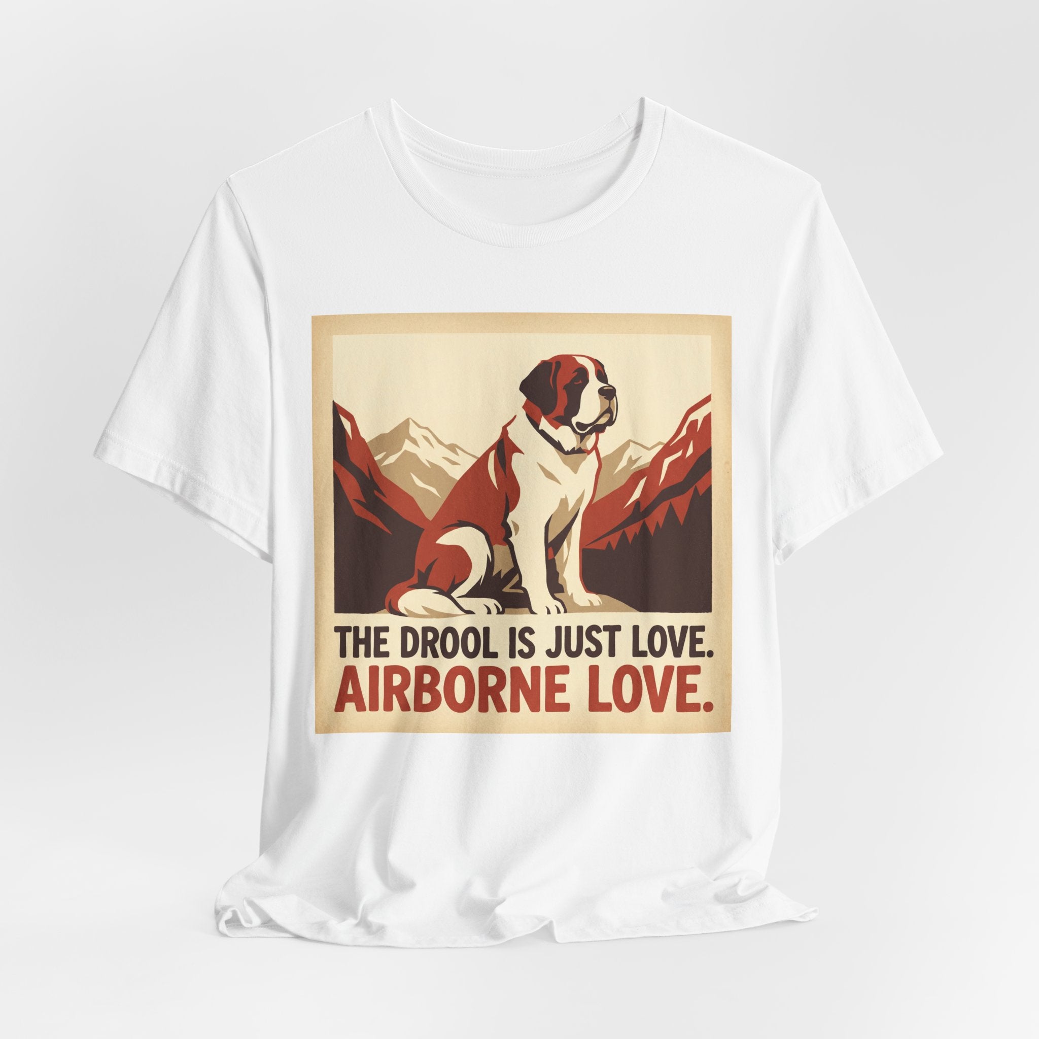 Saint Bernard Vintage Retro Art T-Shirt | Alpine Mountain Warmth