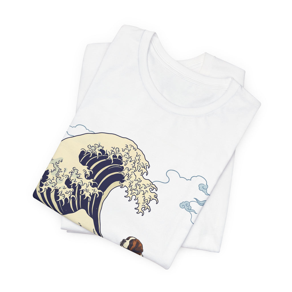Hokusai Style Saint Bernard T-Shirt — Great Wave Art Print