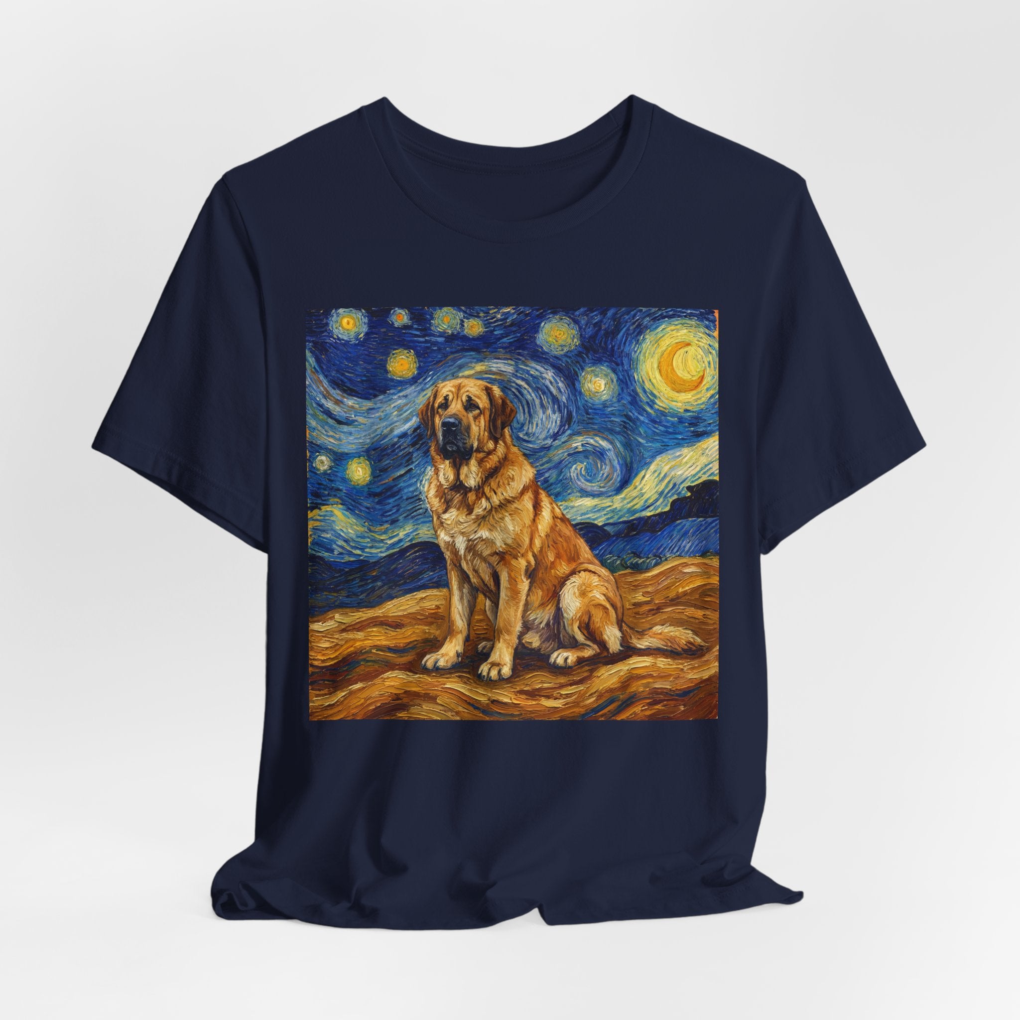 Van Gogh Style Spanish Mastiff T-Shirt — Starry Night Art Print