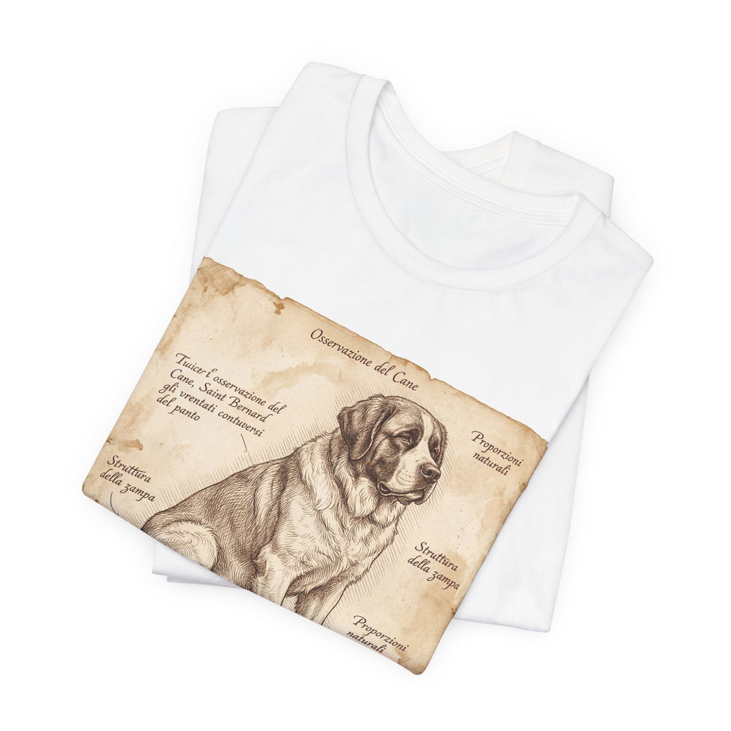 Anatomical Study Saint Bernard T-Shirt — Aged Parchment Art Print