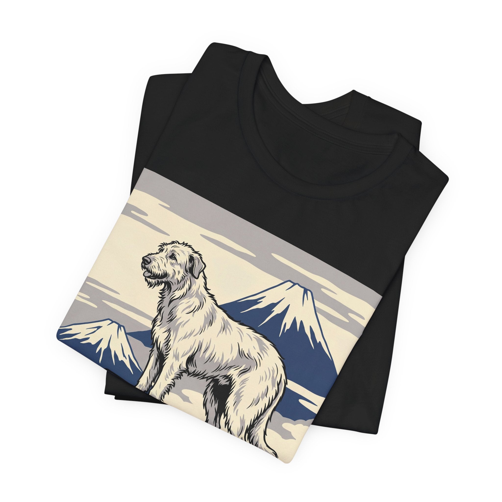 Hokusai Style Irish Wolfhound T-Shirt — Mountain Summit Art Print