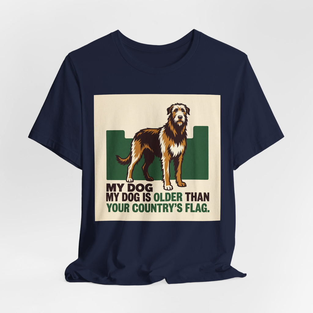 Irish Wolfhound Vintage Retro Art T-Shirt | Bold Green Heritage Style