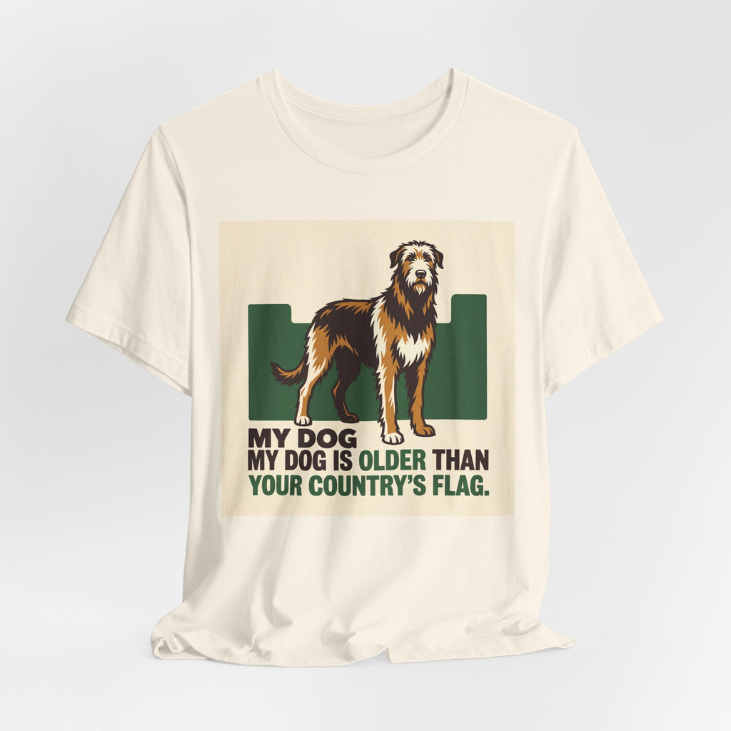Irish Wolfhound Vintage Retro Art T-Shirt | Bold Green Heritage Style