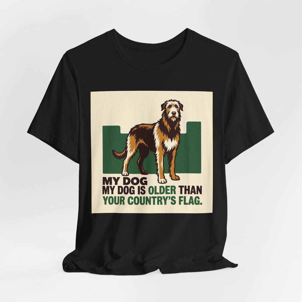 Irish Wolfhound Vintage Retro Art T-Shirt | Bold Green Heritage Style