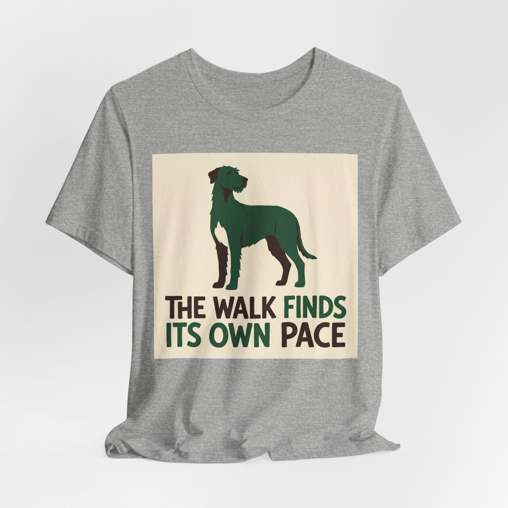 Irish Wolfhound Vintage Retro Art T-Shirt | Forest Green Silhouette