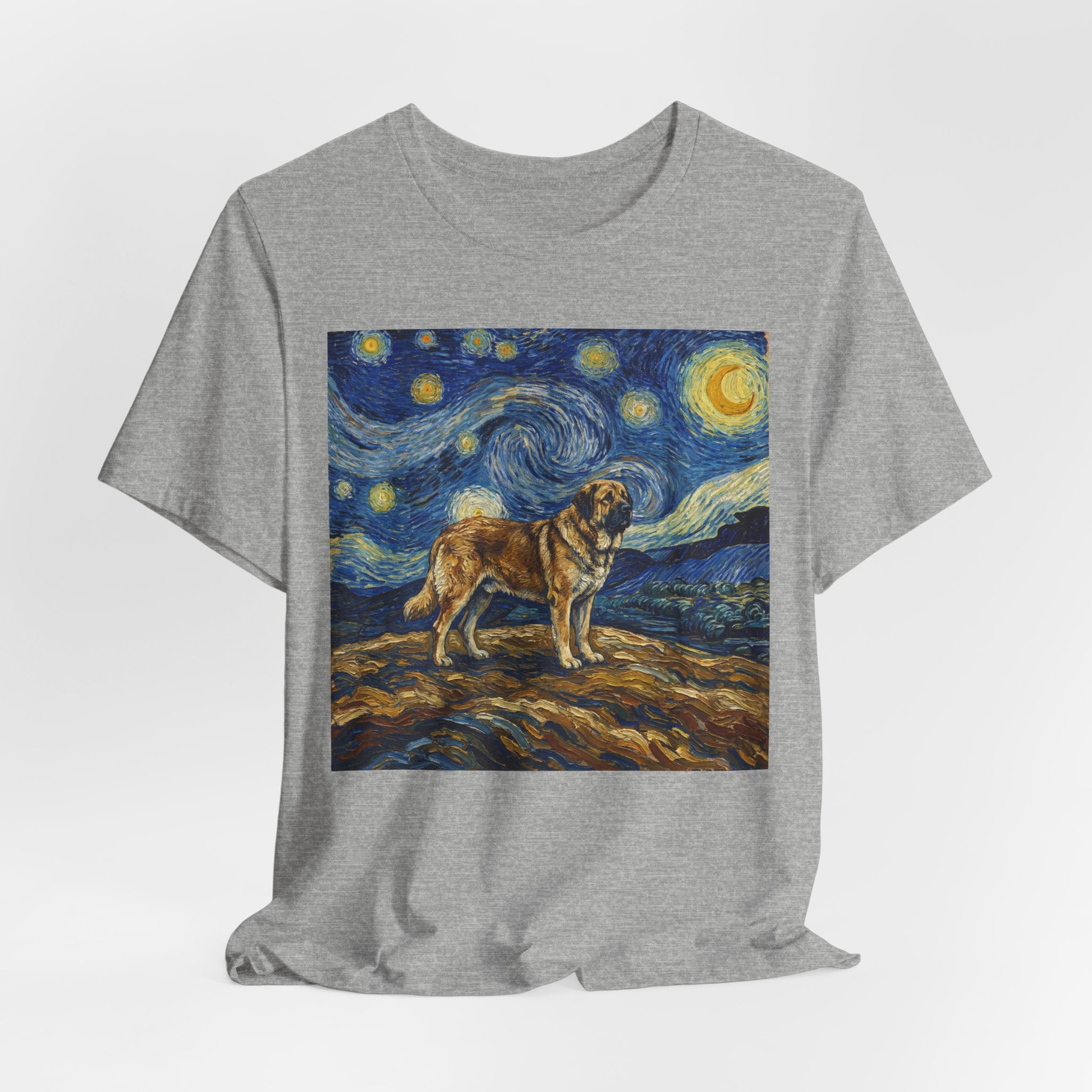Van Gogh Style Spanish Mastiff T-Shirt — Starry Night Art Print
