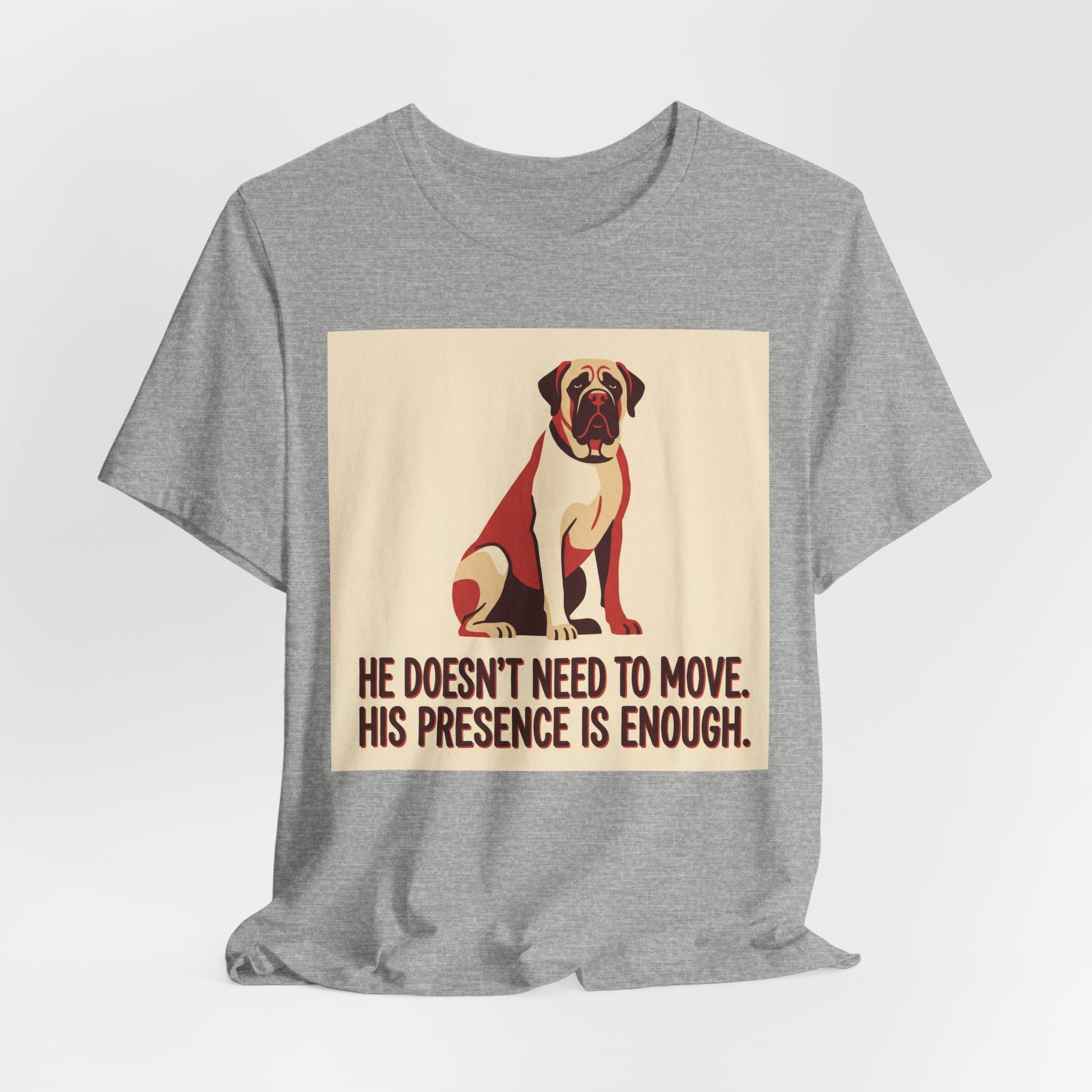Mastiff Vintage Retro Art T-Shirt | Bold Red Cream Poster Style