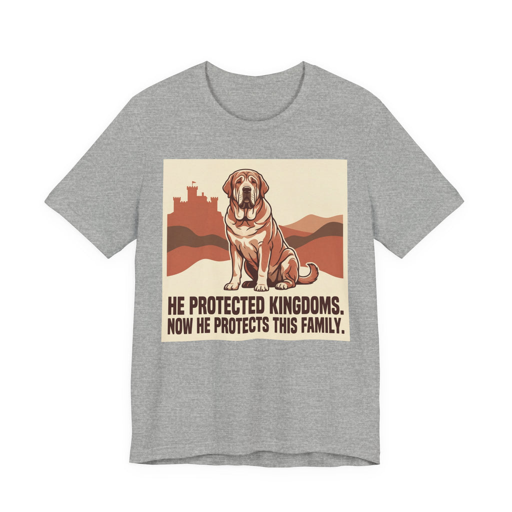 Spanish Mastiff Vintage Retro Art T-Shirt | Warm Castle Silhouette