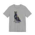 Cane Corso Low Poly T-Shirt — Dark Slate & Gold Geometric Art Print