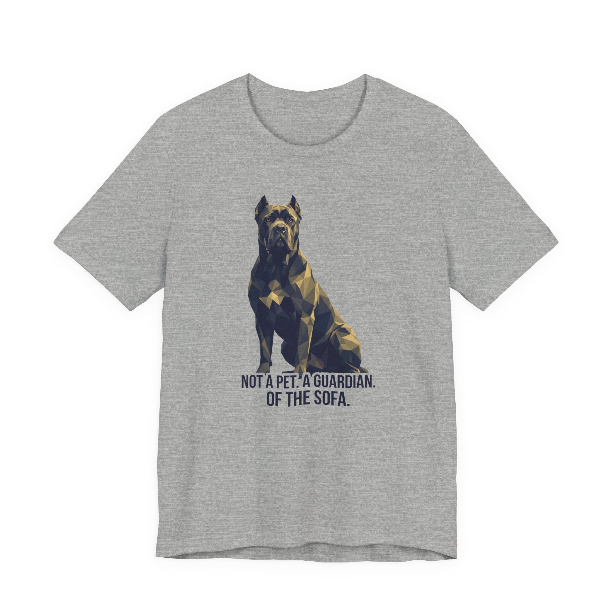 Cane Corso Low Poly T-Shirt — Dark Slate & Gold Geometric Art Print