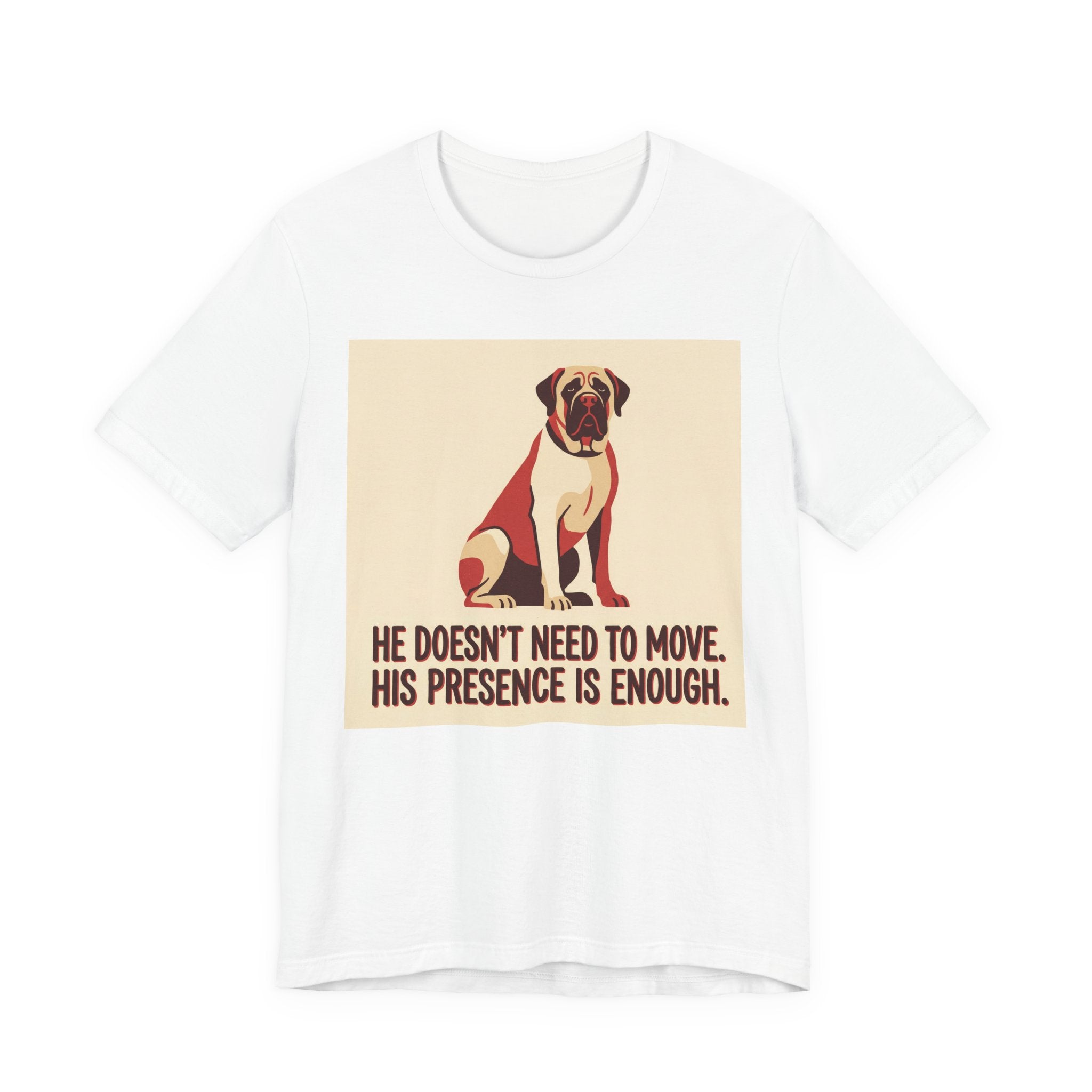 Mastiff Vintage Retro Art T-Shirt | Bold Red Cream Poster Style