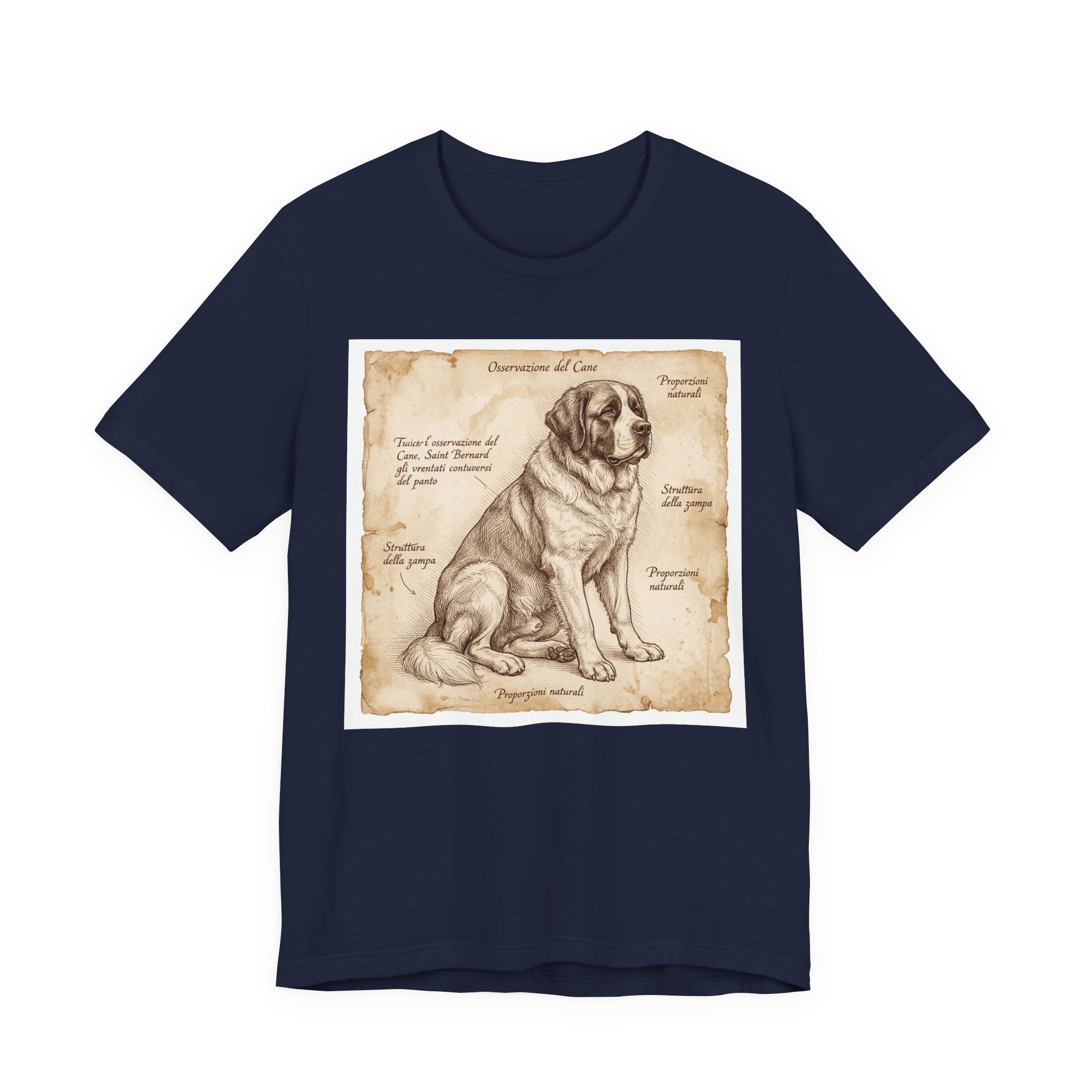 Anatomical Study Saint Bernard T-Shirt — Aged Parchment Art Print