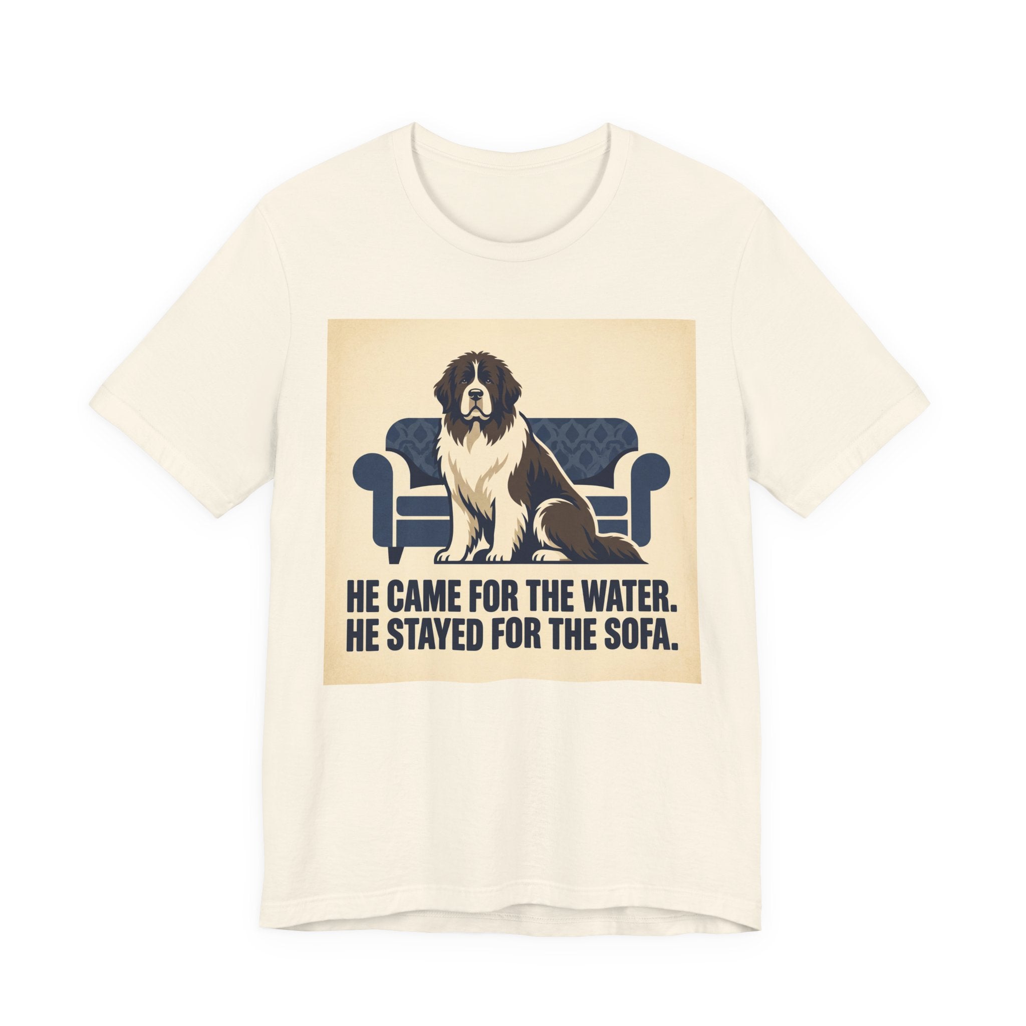 Newfoundland Vintage Retro Art T-Shirt | Classic Sofa Navy Tones