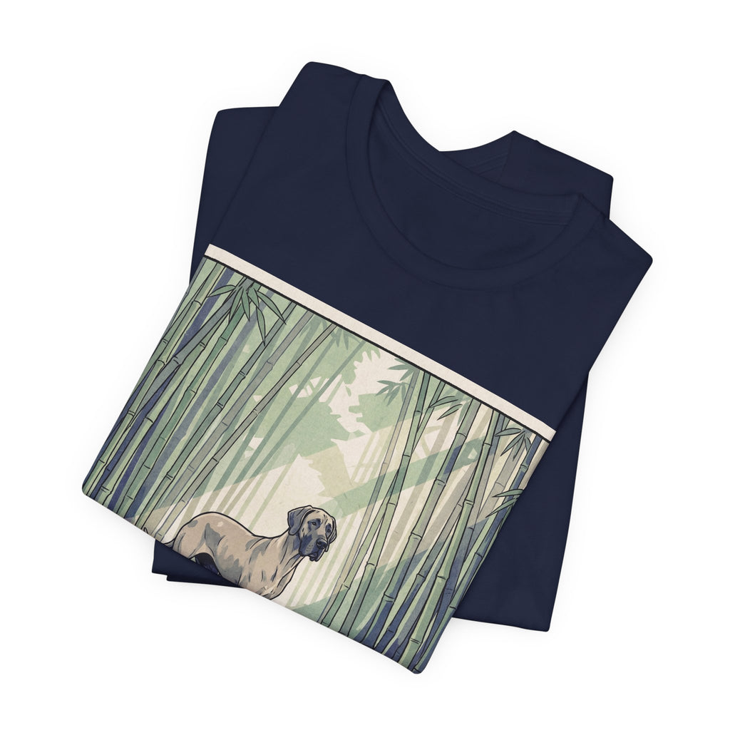 Hiroshige Style Great Dane T-Shirt — Bamboo Forest Art Print