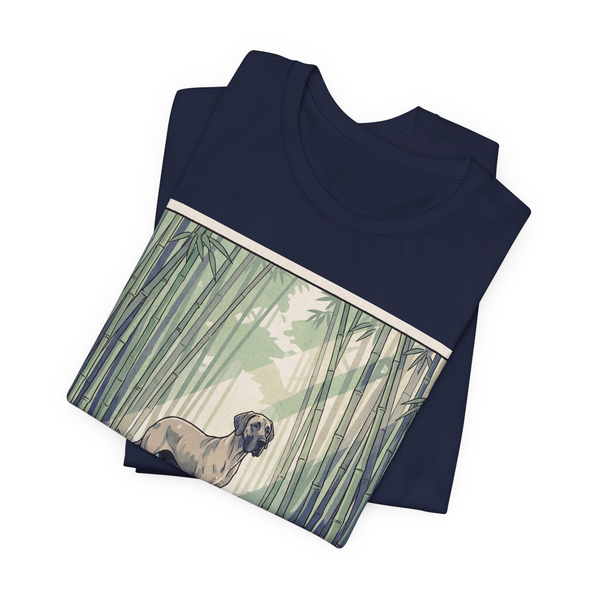 Hiroshige Style Great Dane T-Shirt — Bamboo Forest Art Print