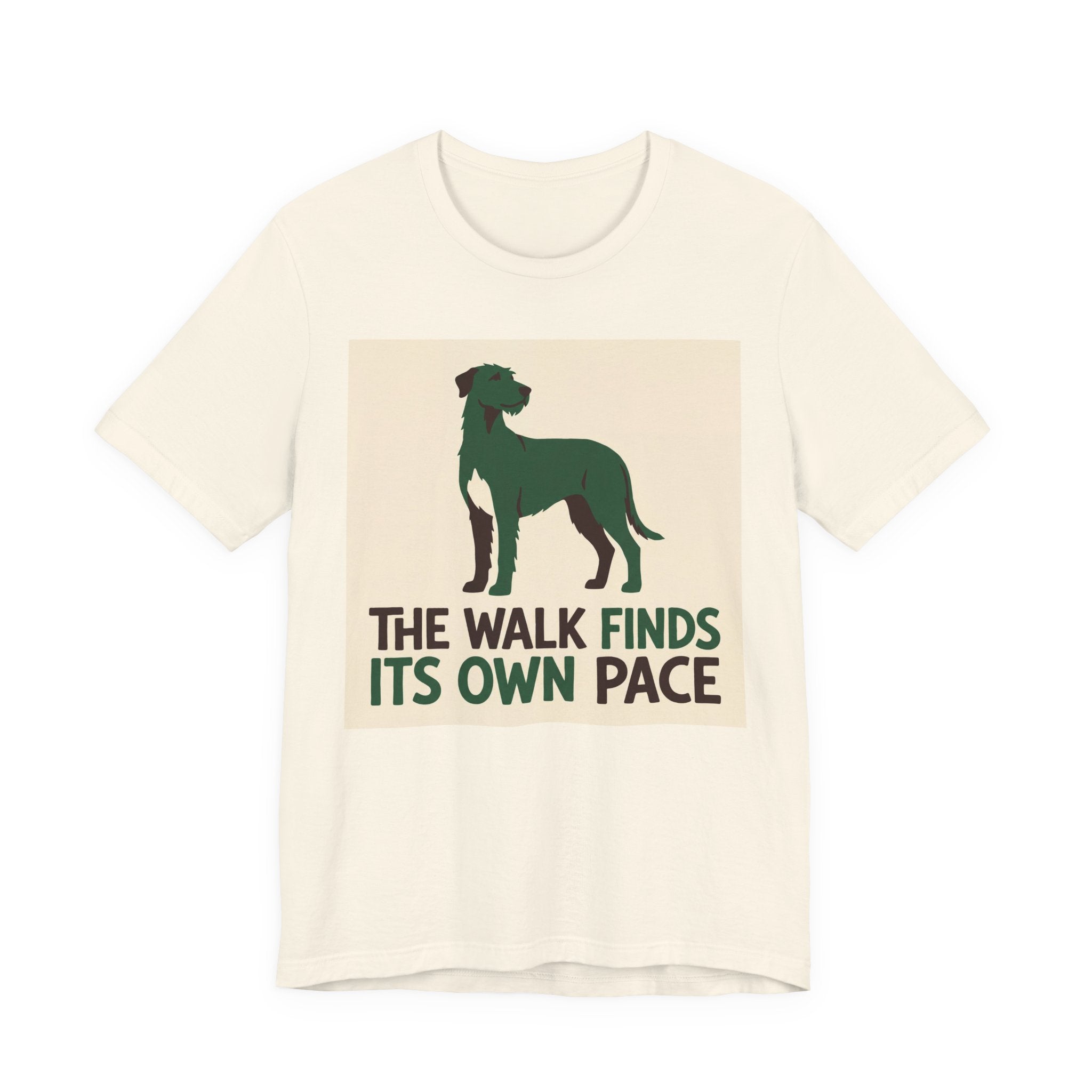 Irish Wolfhound Vintage Retro Art T-Shirt | Forest Green Silhouette