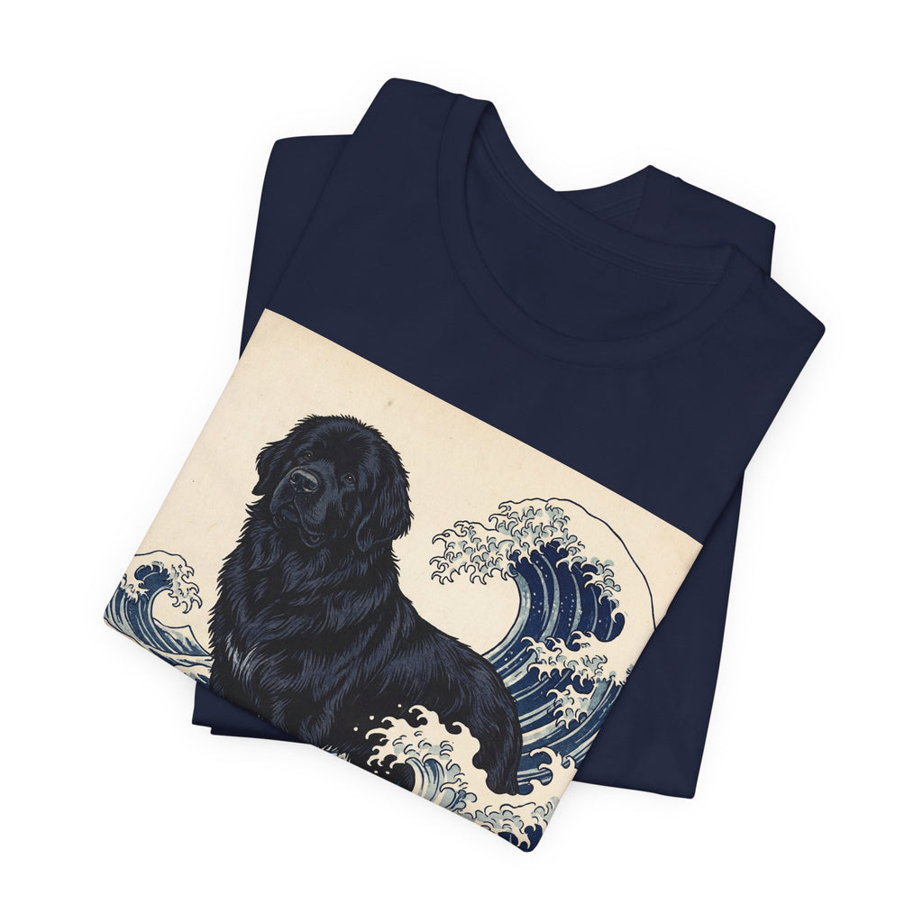 Hokusai Style Newfoundland T-Shirt — Crashing Wave Art Print