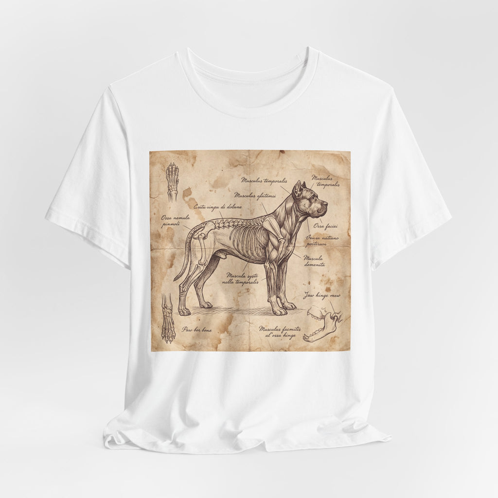 Da Vinci Style Cane Corso T-Shirt — Anatomical Parchment Art Print