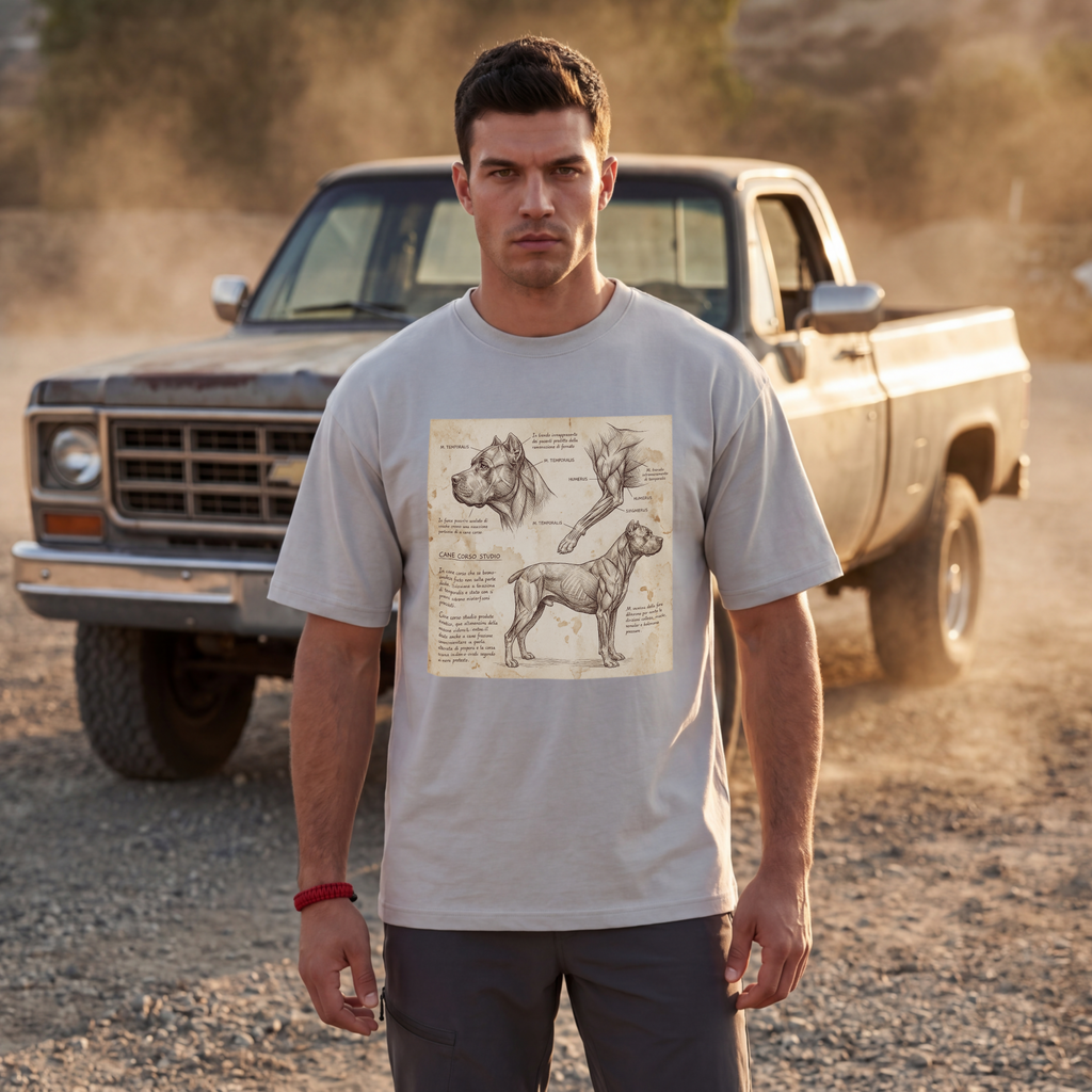 Da Vinci Style Cane Corso T-Shirt — Anatomical Study Art Print