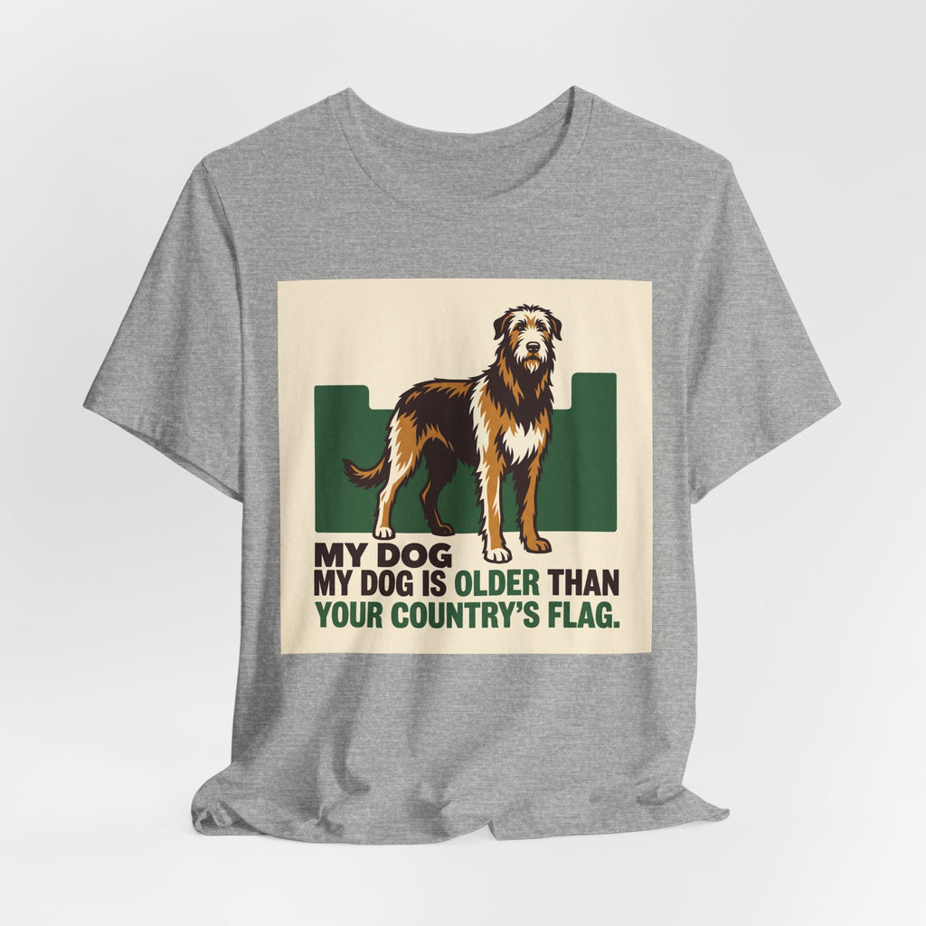 Irish Wolfhound Vintage Retro Art T-Shirt | Bold Green Heritage Style