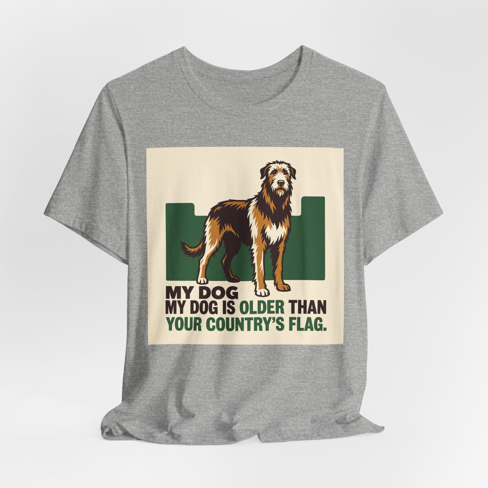 Irish Wolfhound Vintage Retro Art T-Shirt | Bold Green Heritage Style