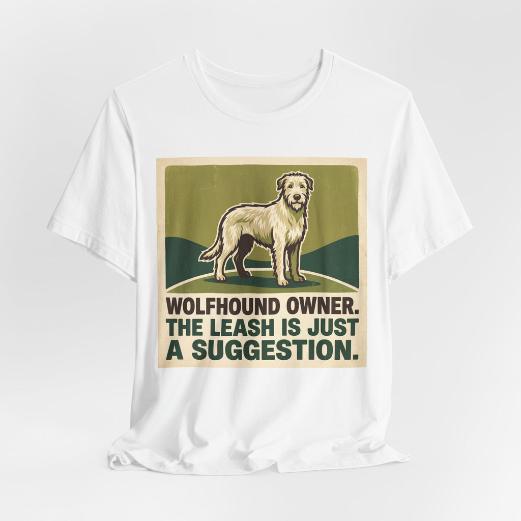 Irish Wolfhound T-Shirt — The Leash Is Just A Suggestion Vintage Print