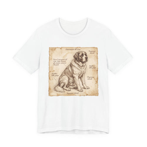 Anatomical Study Saint Bernard T-Shirt — Aged Parchment Art Print