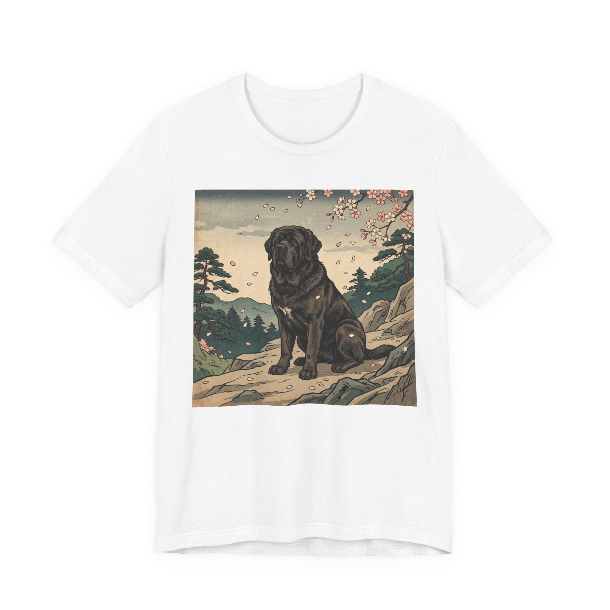 Ukiyo-e Newfoundland T-Shirt — Cherry Blossom Summit Art Print