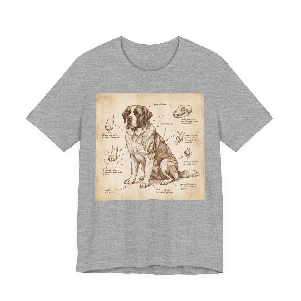 Anatomical Study Saint Bernard T-Shirt — Da Vinci Sketch Art Print