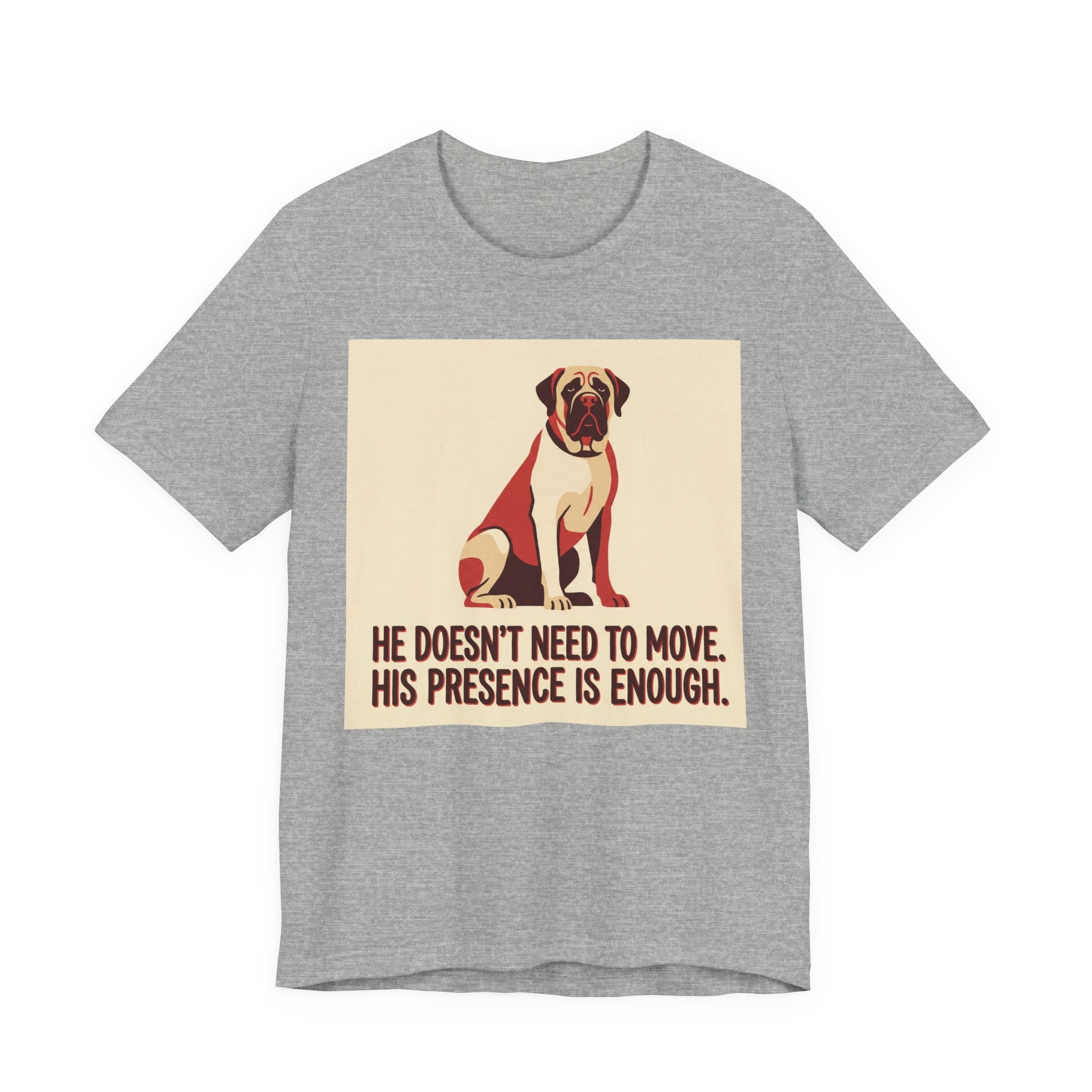 Mastiff Vintage Retro Art T-Shirt | Bold Red Cream Poster Style