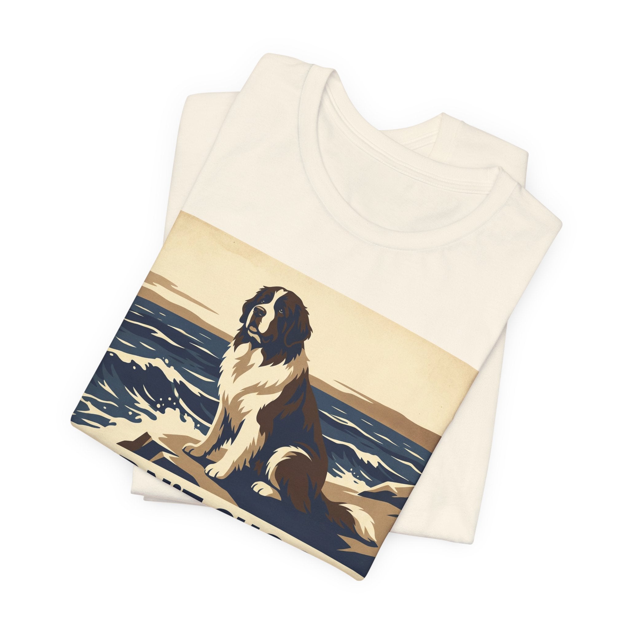 Newfoundland Vintage Retro Art T-Shirt | Ocean Wave Poster Style