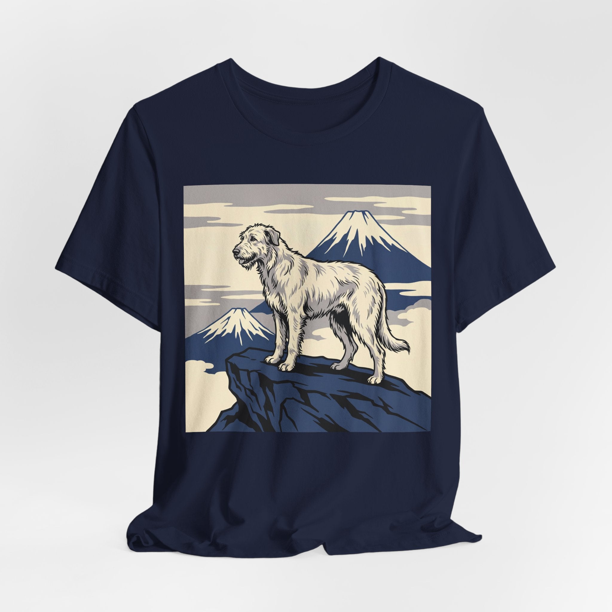 Hokusai Style Irish Wolfhound T-Shirt — Mountain Summit Art Print