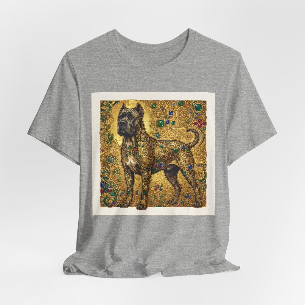 Klimt Style Cane Corso T-Shirt — Gold Jewel Mosaic Art Print