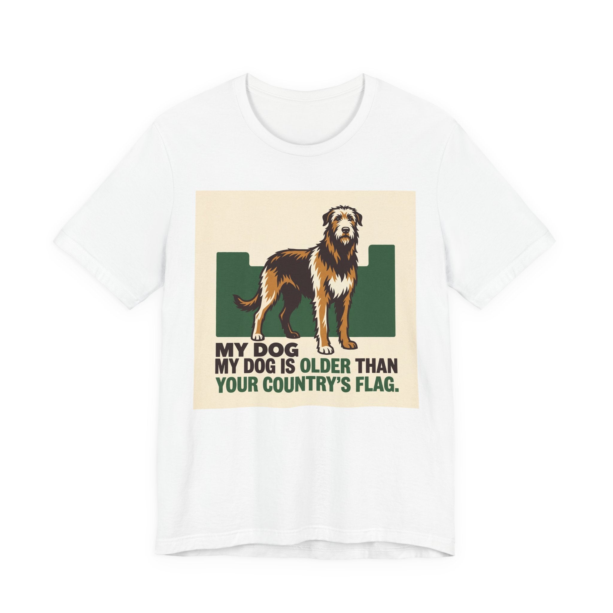 Irish Wolfhound Vintage Retro Art T-Shirt | Bold Green Heritage Style